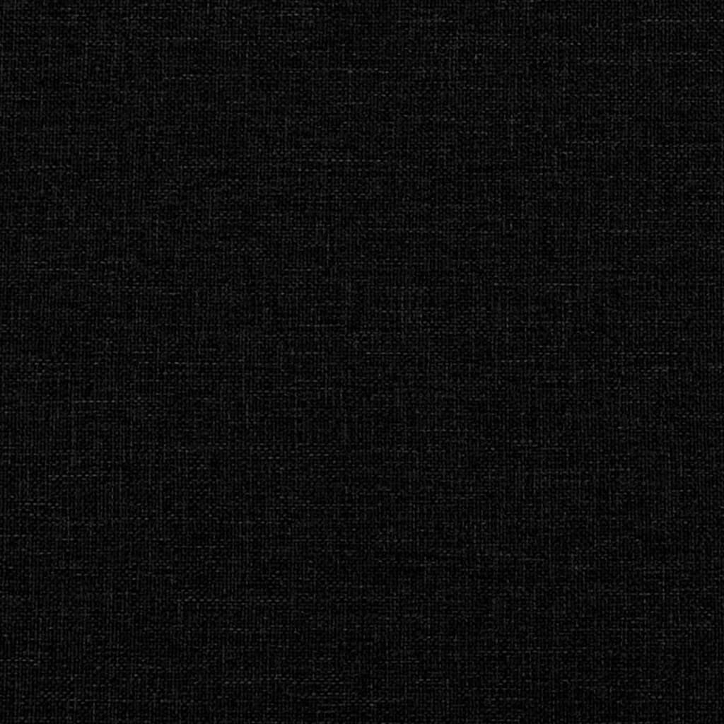 vidaXL fekete szövetpad háttámlával 120 x 62 x 75,5 cm