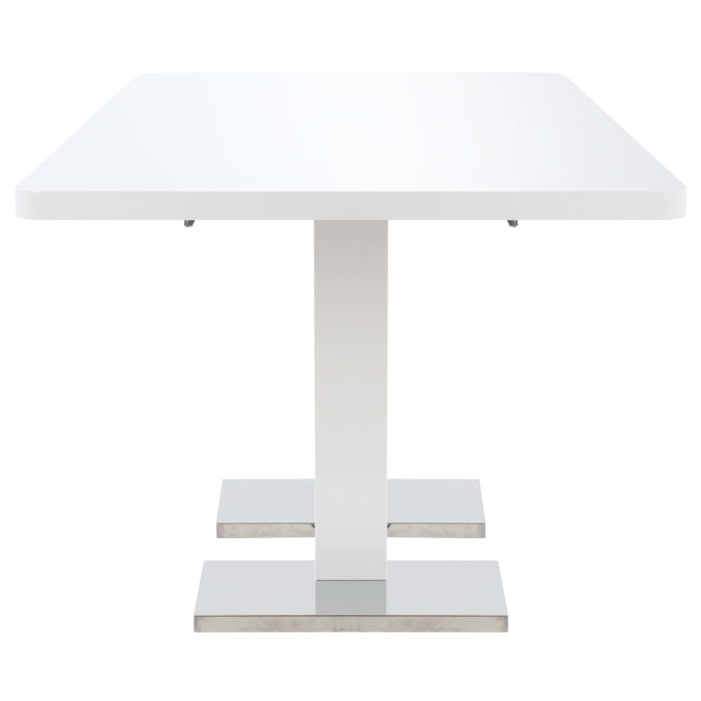 vidaXL magasfényű fehér MDF kihúzható étkezőasztal 180 x 90 x 76 cm