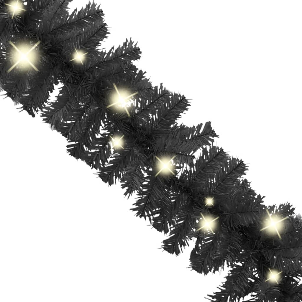 vidaXL fekete karácsonyi füzér LED-ekkel 5 m