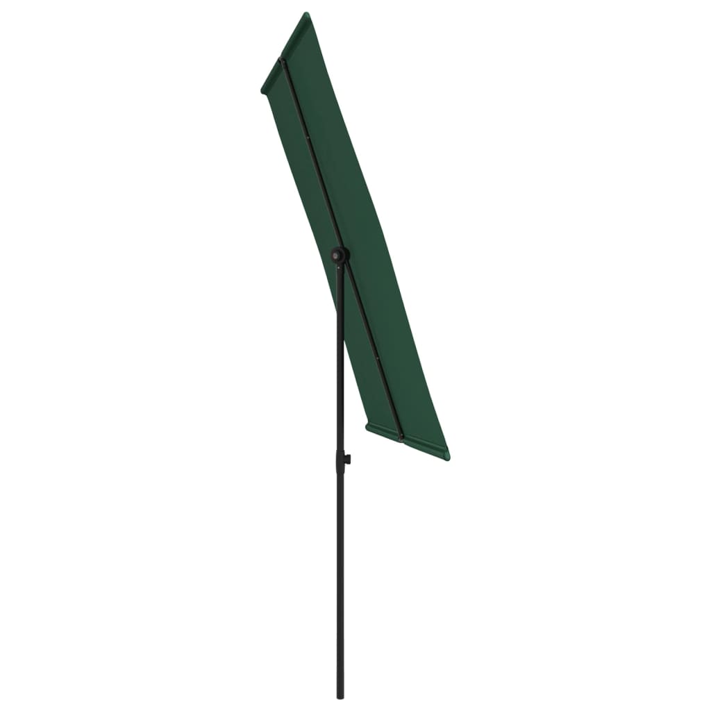 vidaXL zöld kültéri napernyő alumíniumrúddal 2 x 1,5 m