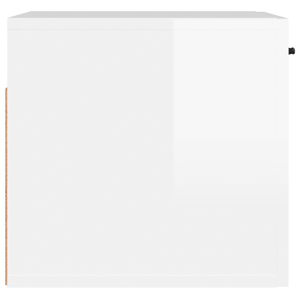 vidaXL magasfényű fehér szerelt fa faliszekrény 80 x 36,5 x 35 cm