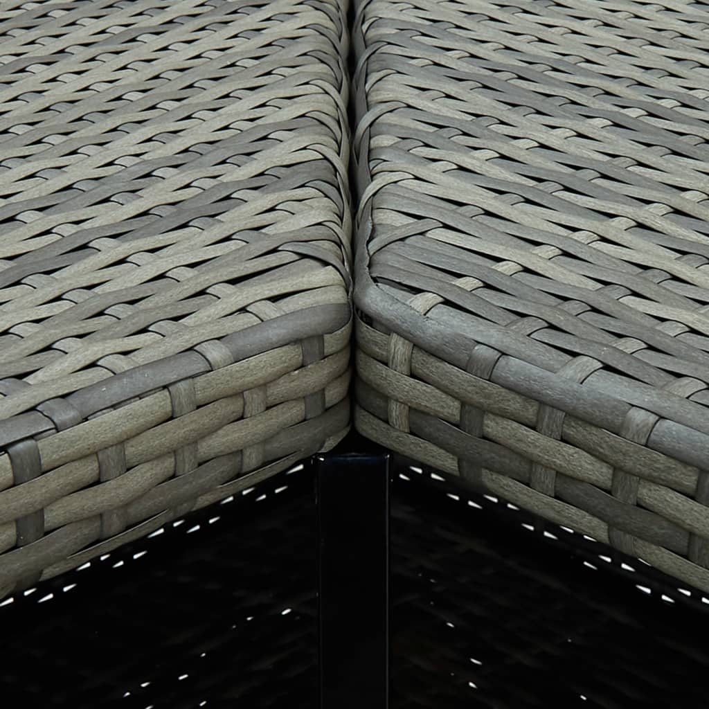 vidaXL szürke polirattan sarok bárasztal 100 x 50 x 105 cm