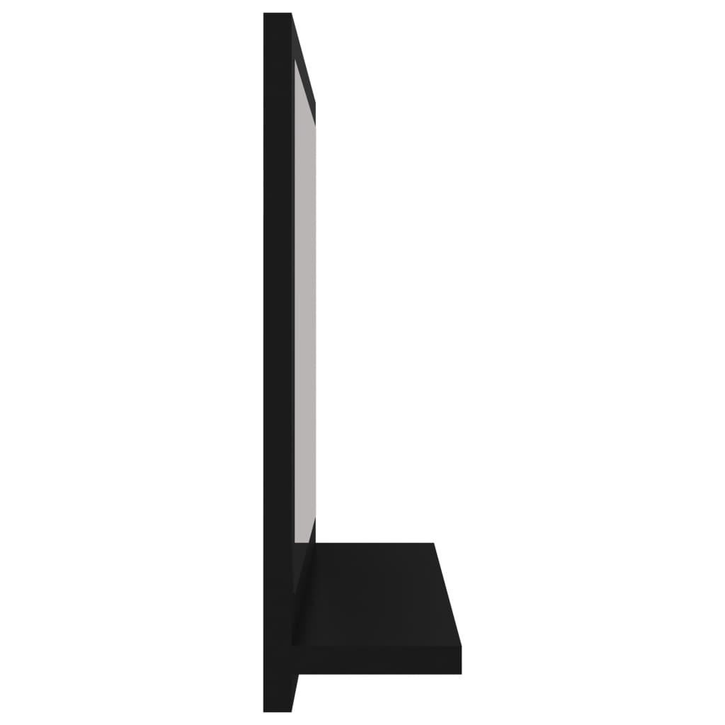 vidaXL fekete forgácslap fürdőszobai tükör 40 x 10,5 x 37 cm