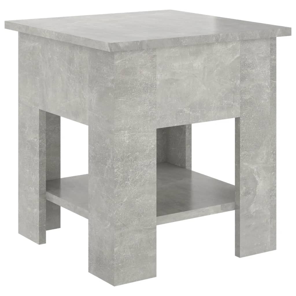 vidaXL betonszürke szerelt fa dohányzóasztal 40 x 40 x 42 cm