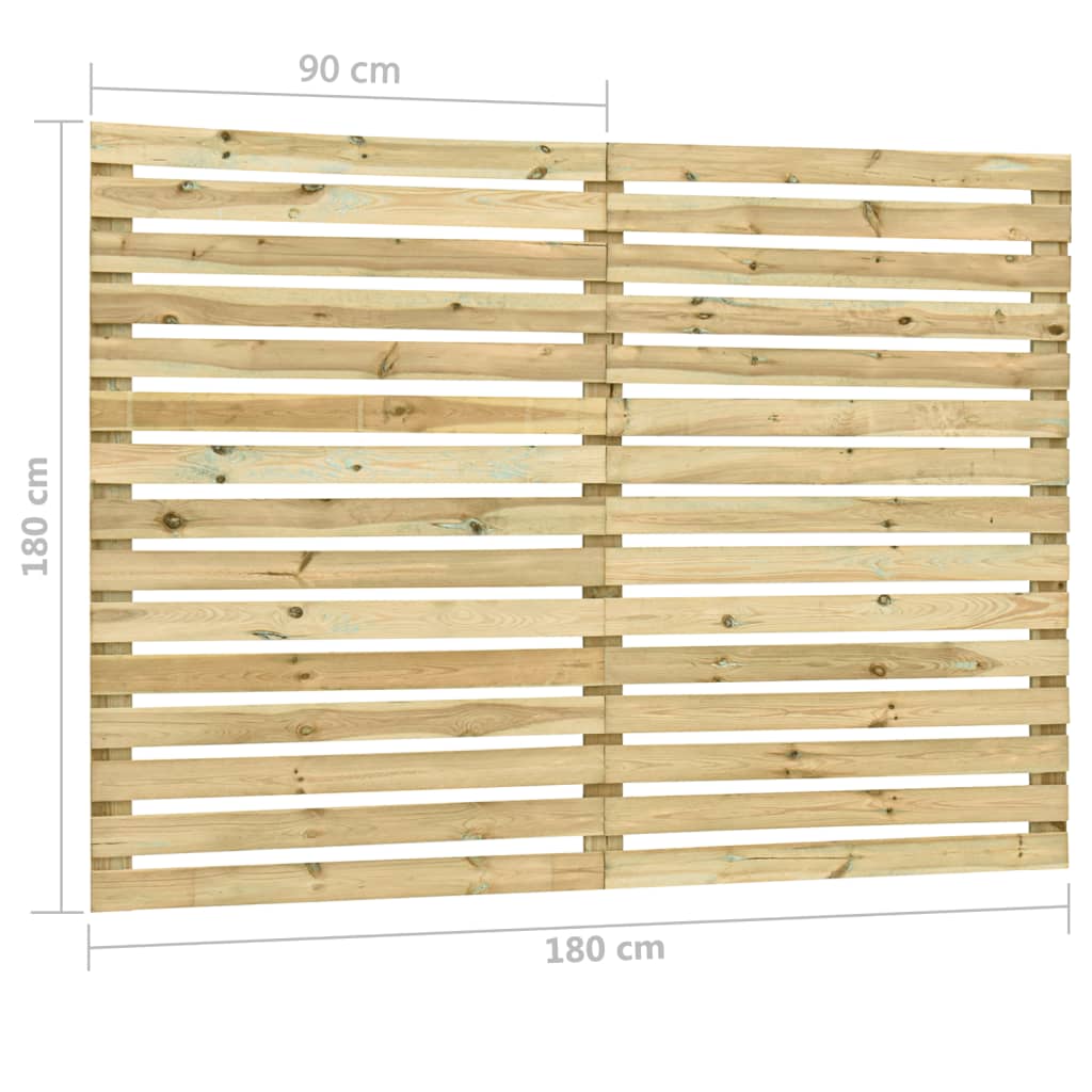 vidaXL impregnált fenyőfa kerti kerítéspanel 180 x 180 cm