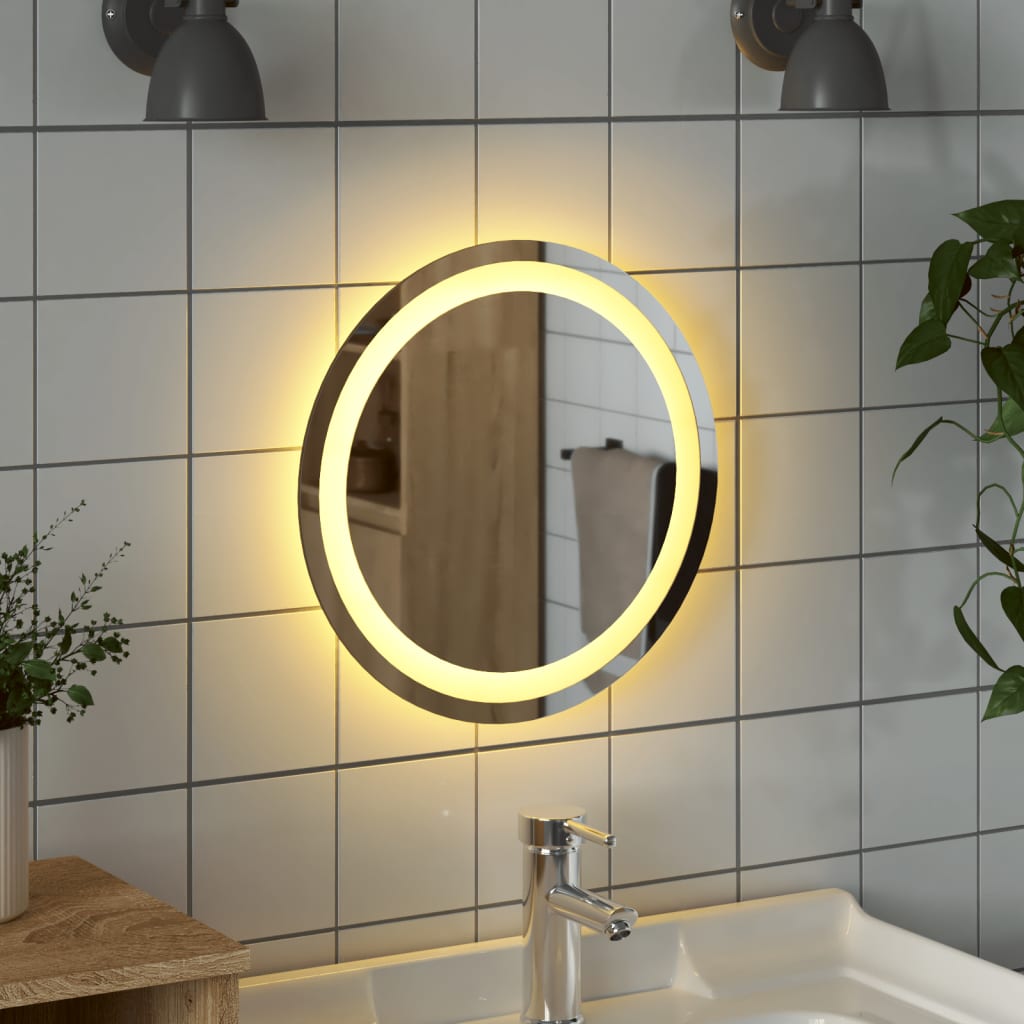 vidaXL kerek LED-es fürdőszobai tükör 40 cm