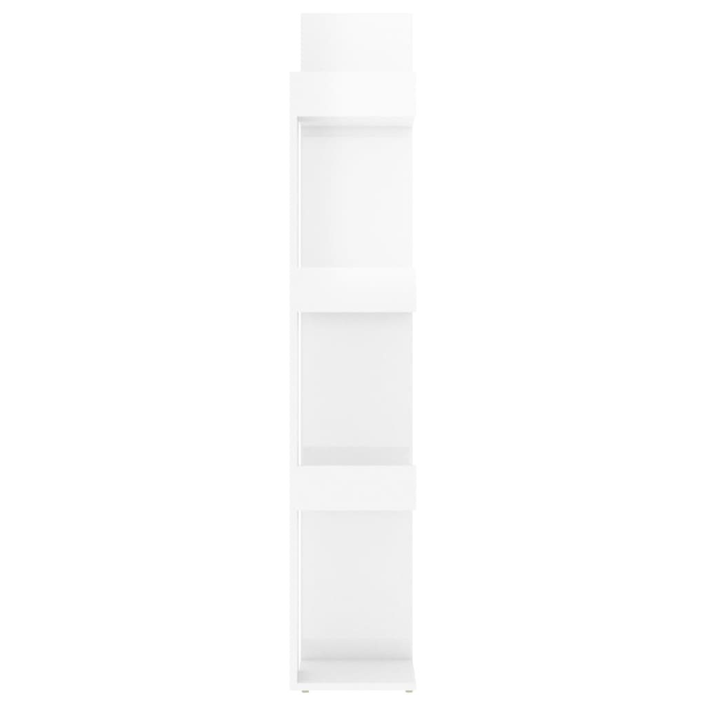 vidaXL magasfényű fehér forgácslap könyvszekrény 86 x 25,5 x 140 cm