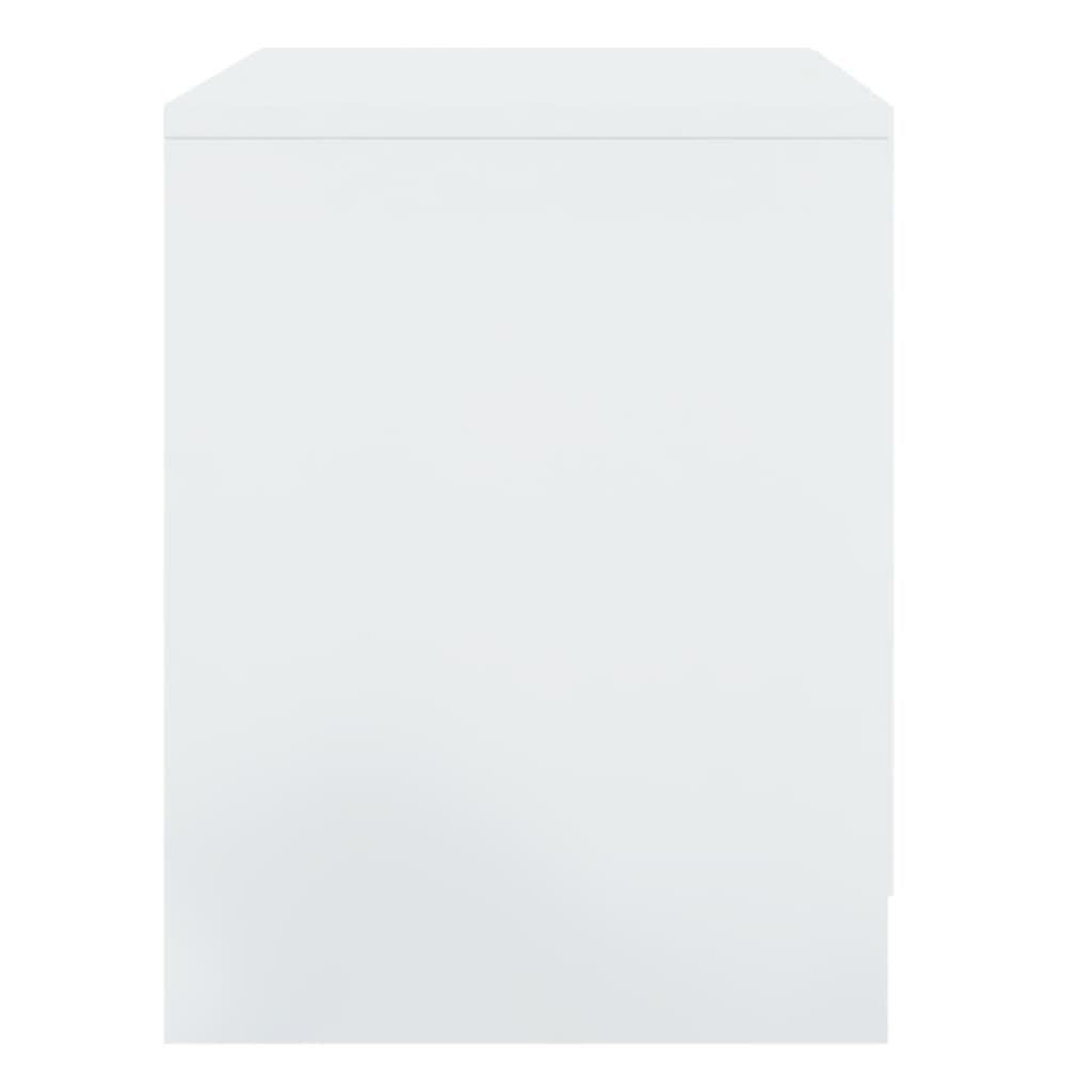 vidaXL 2 db magasfényű fehér forgácslap éjjeliszekrény 45x34,5x44,5 cm