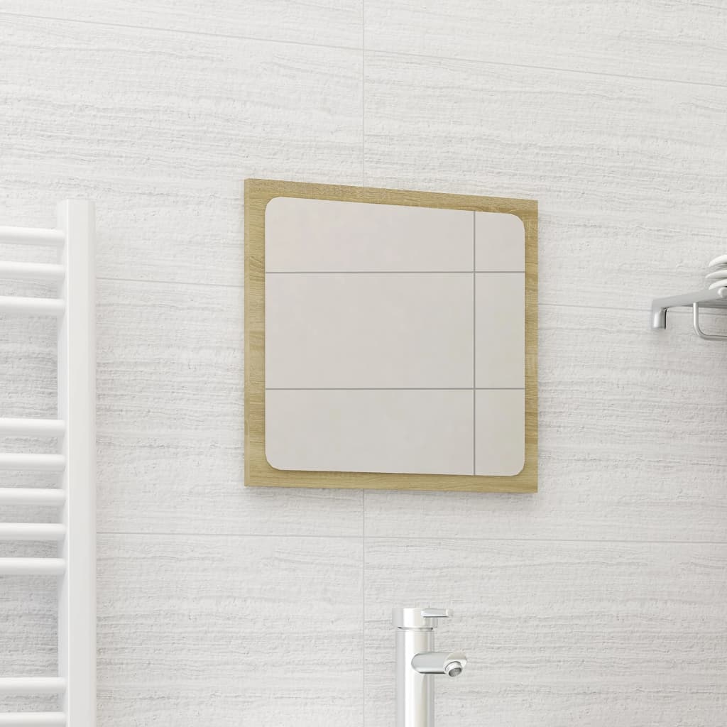 vidaXL sonoma tölgy színű forgácslap fürdőszobatükör 40x1,5x37 cm