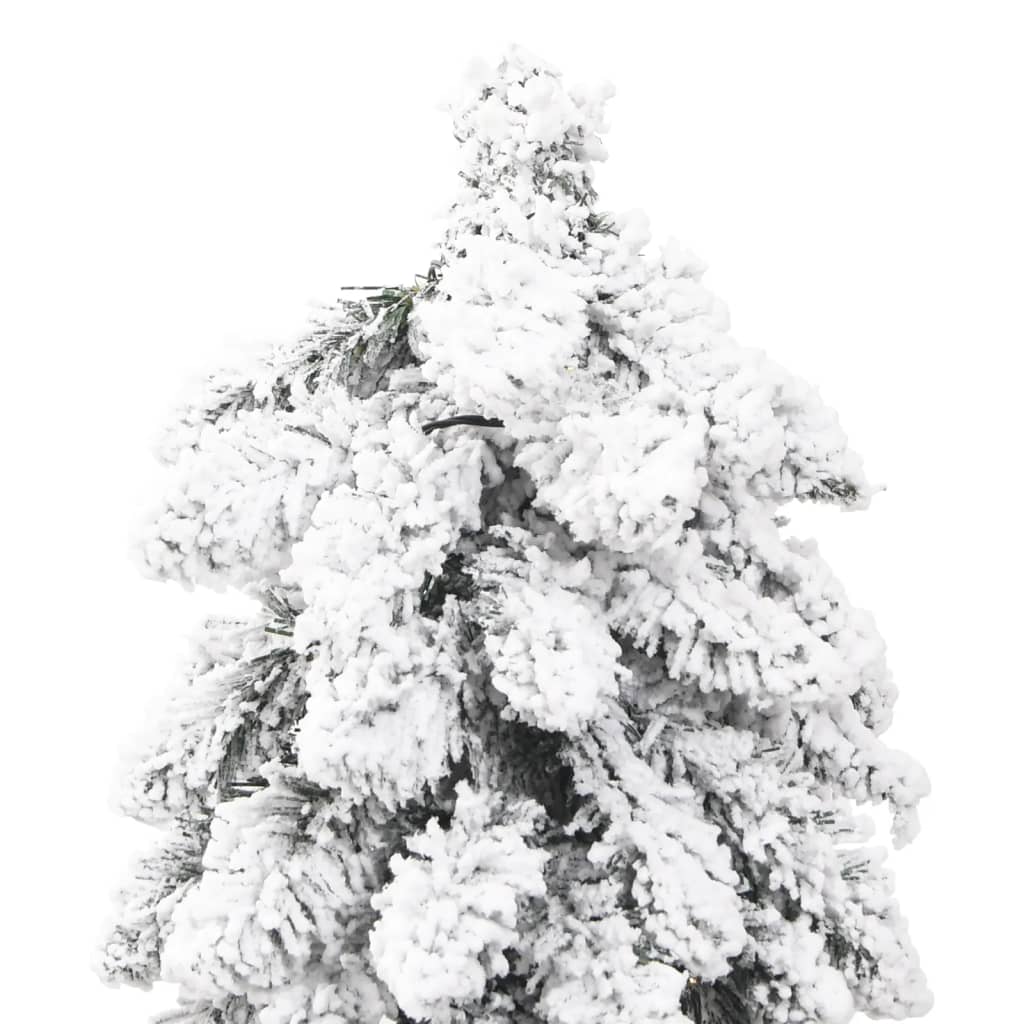 vidaXL megvilágított műkarácsonyfa 130 LED-del és hóval 210 cm