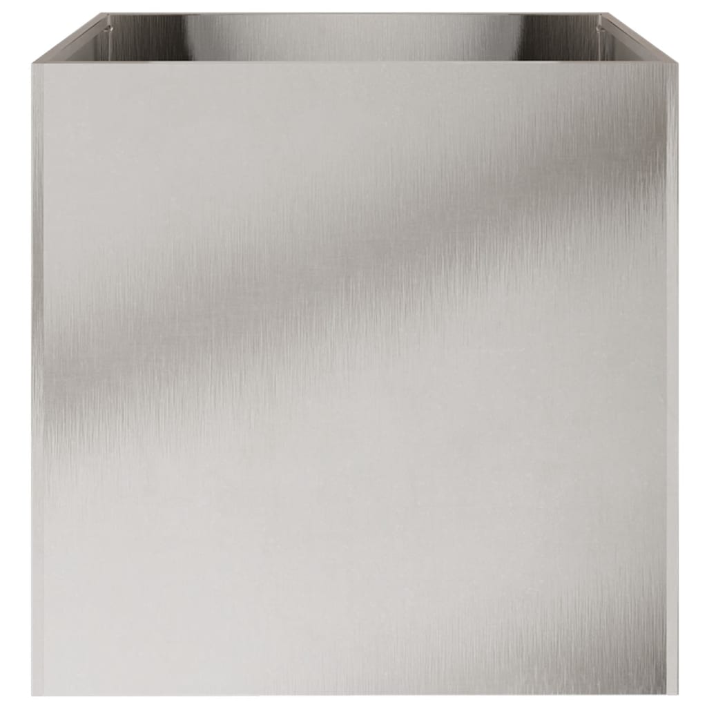 vidaXL 2 db ezüstszínű rozsdamentes acél növénytartó 49x47x46 cm