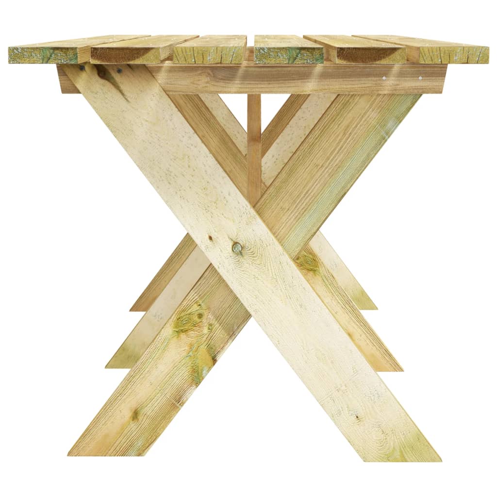 vidaXL impregnált fenyőfa kerti asztal 160 x 73 x 70 cm