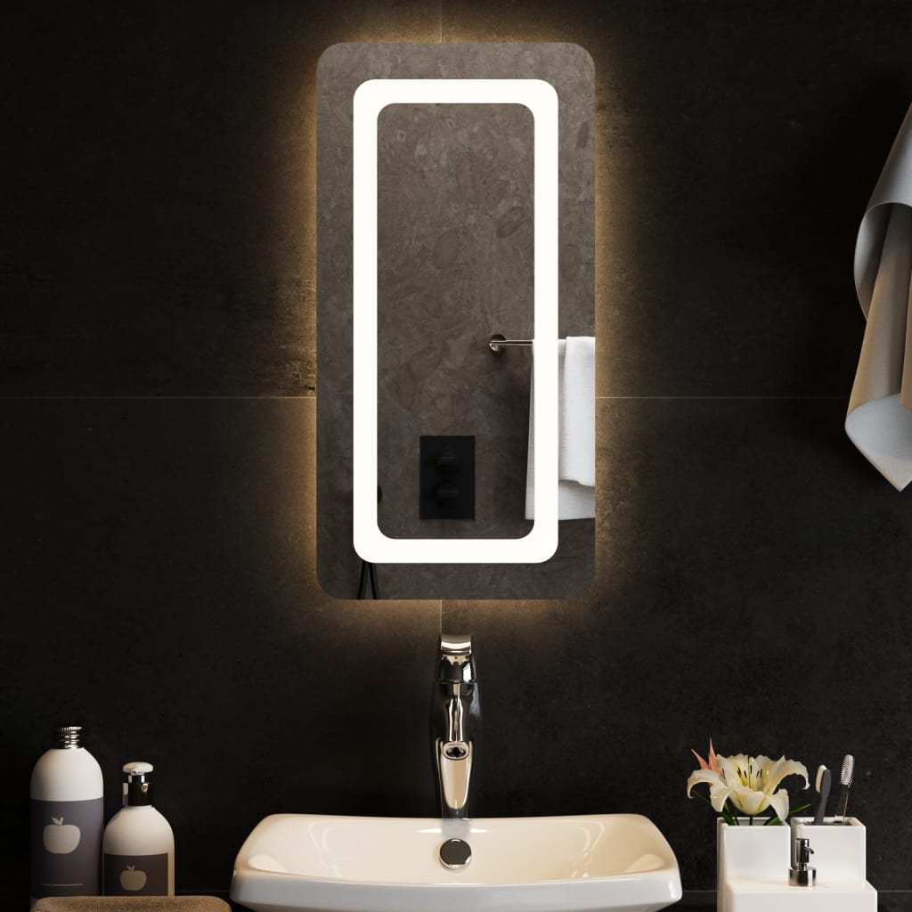 vidaXL LED-es fürdőszobatükör 30x60 cm