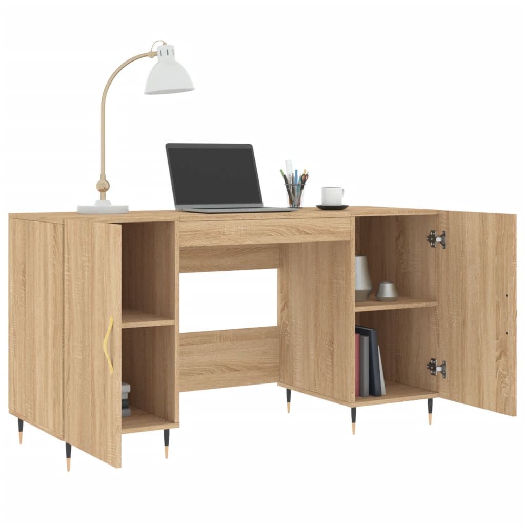 vidaXL sonoma tölgy színű szerelt fa íróasztal 140 x 50 x 75 cm