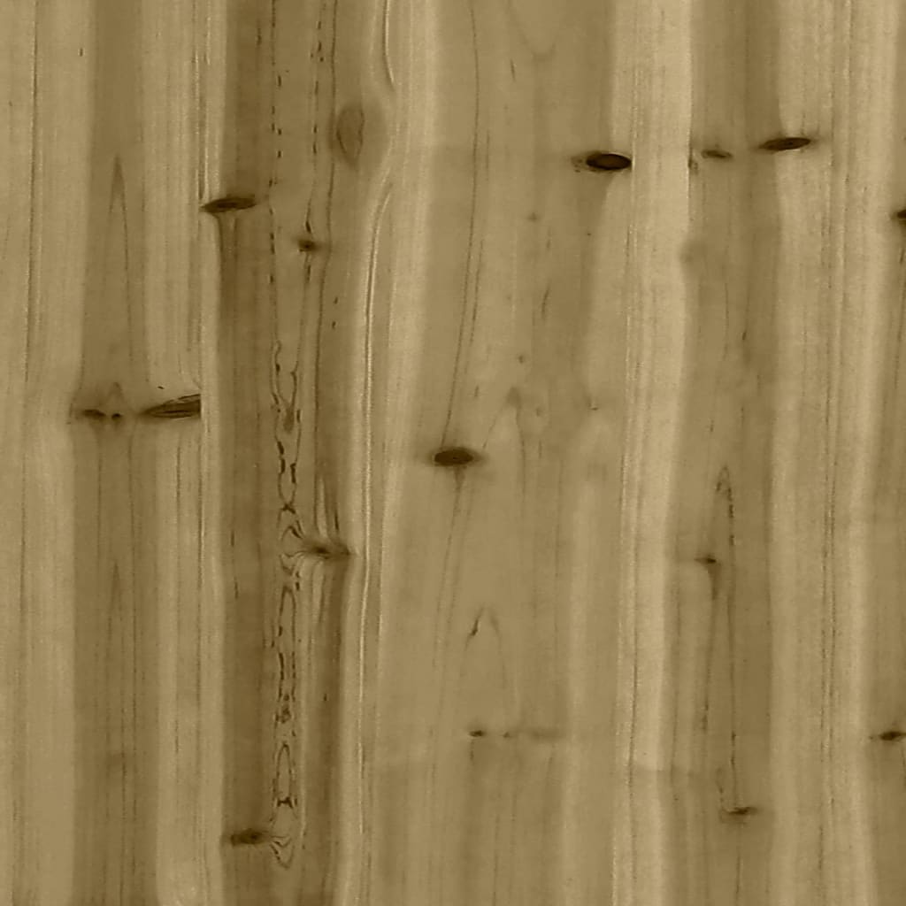 vidaXL tömör impregnált fenyőfa gabion kerti pad 287 x 71 x 65,5 cm