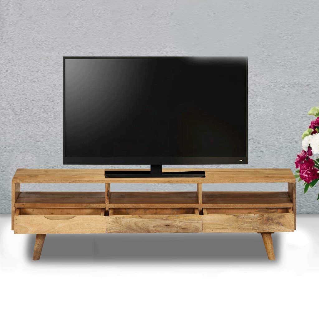vidaXL tömör mangófa TV-szekrény 140 x 30 x 41 cm