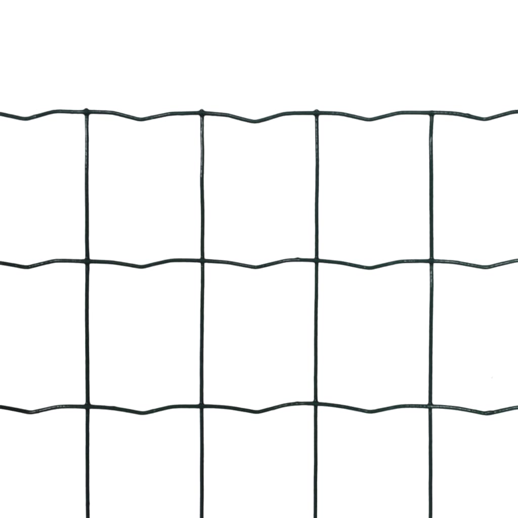 vidaXL Euro Fence zöld acélkerítés 25 x 0,8 m