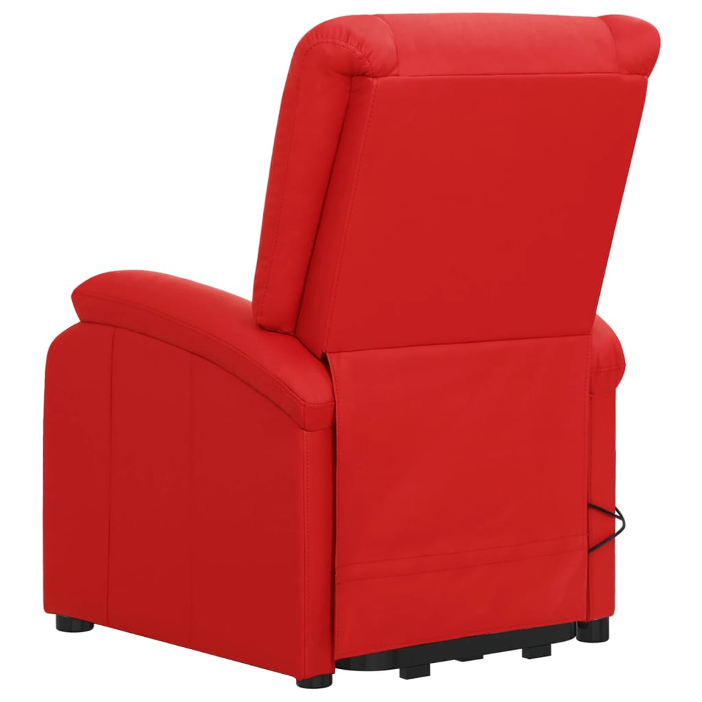 vidaXL piros műbőr felállást segítő fotel