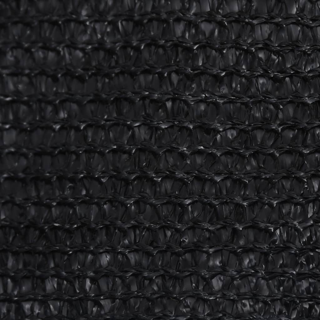 vidaXL fekete HDPE napvitorla 160 g/m² 3 x 4 x 5 m