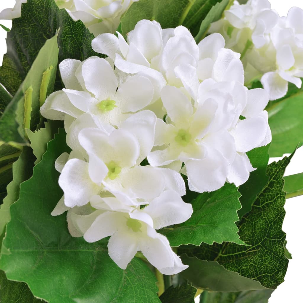 vidaXL műhortenzia virágcseréppel 60 cm fehér