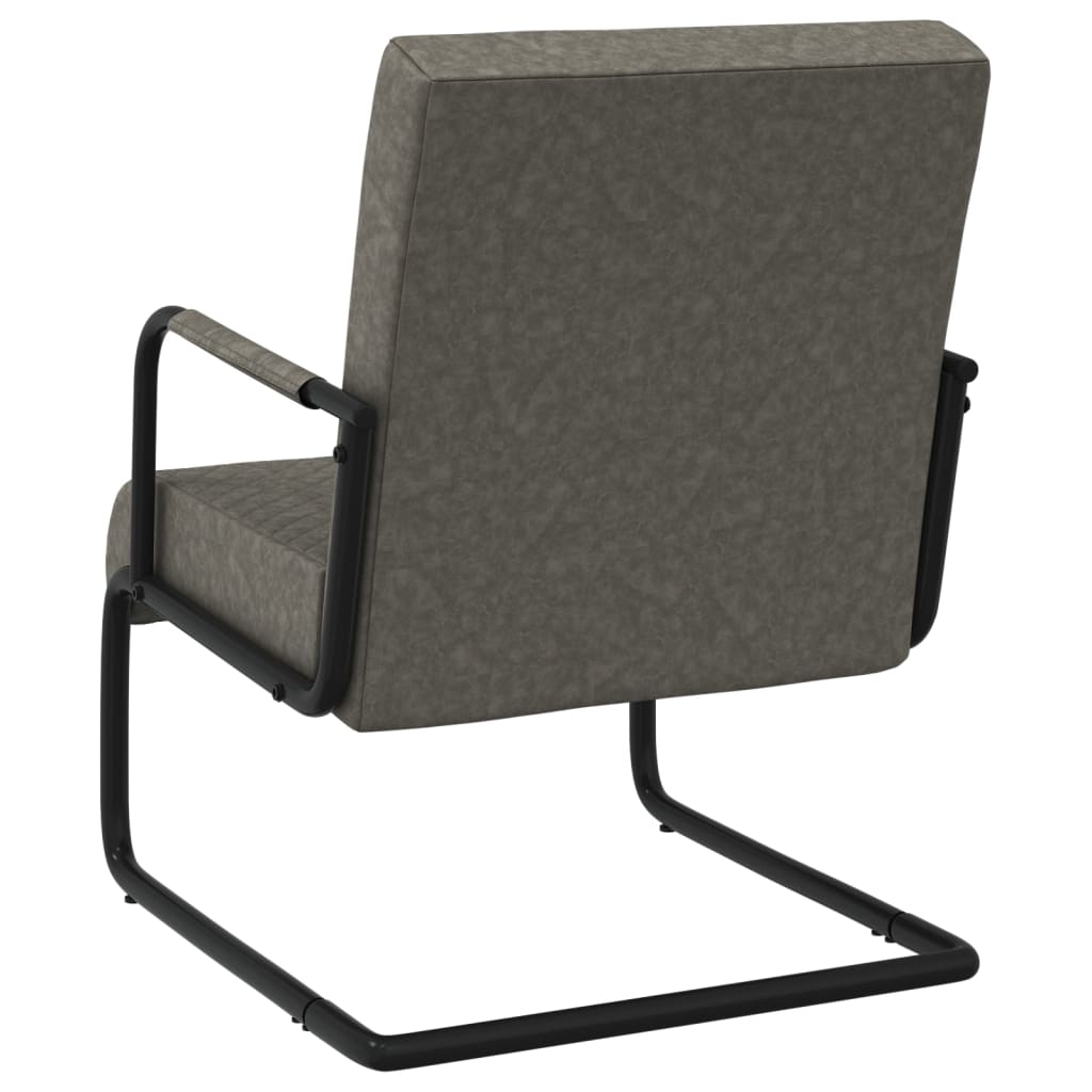 vidaXL sötétszürke konzolos műbőr szék