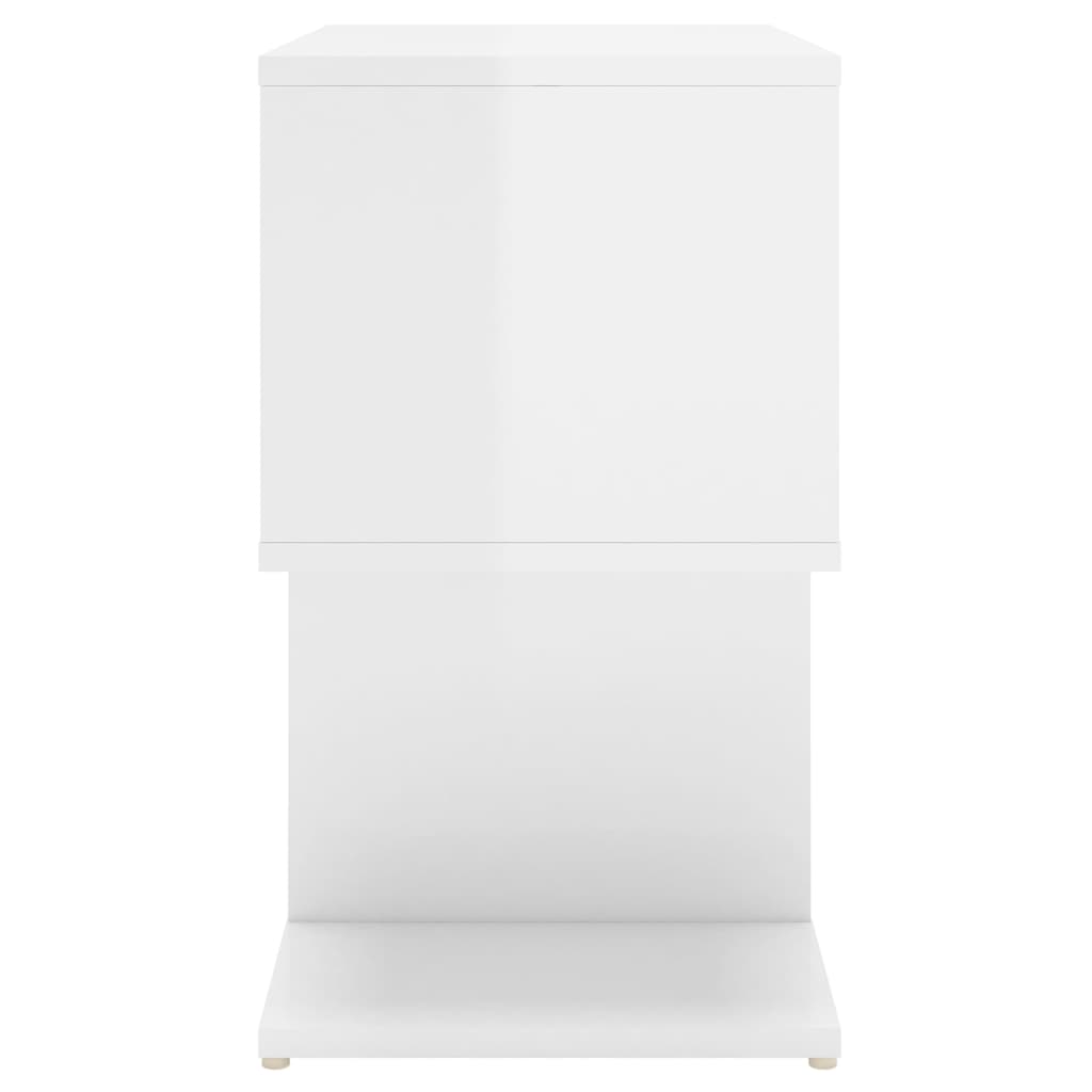 vidaXL magasfényű fehér forgácslap éjjeliszekrény 50 x 30 x 51,5 cm