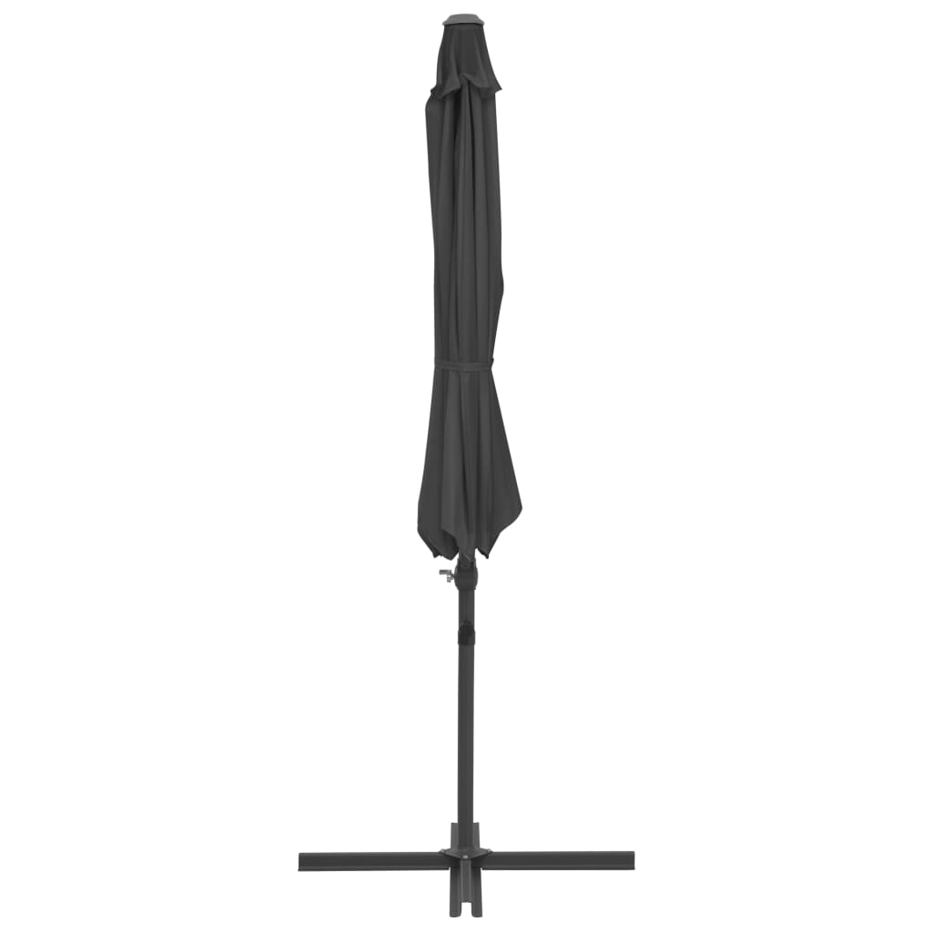 vidaXL antracitszürke konzolos napernyő acélrúddal 300 cm