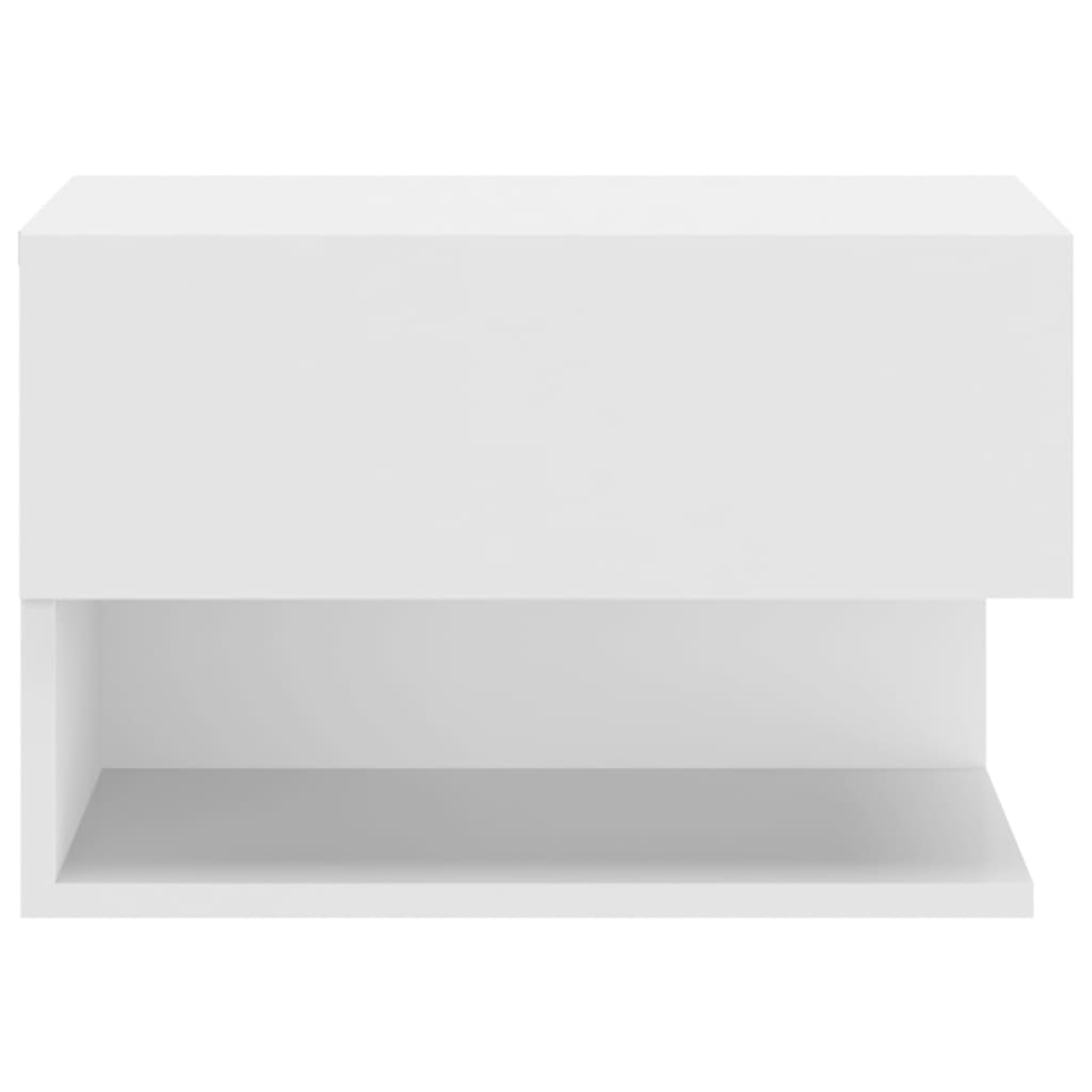 vidaXL 2 db magasfényű fehér falra szerelhető éjjeliszekrény