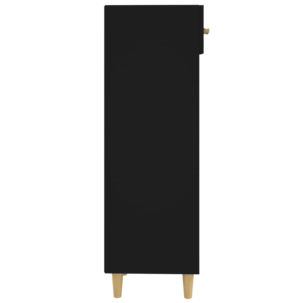 vidaXL fekete szerelt fa cipősszekrény 30 x 35 x 105 cm