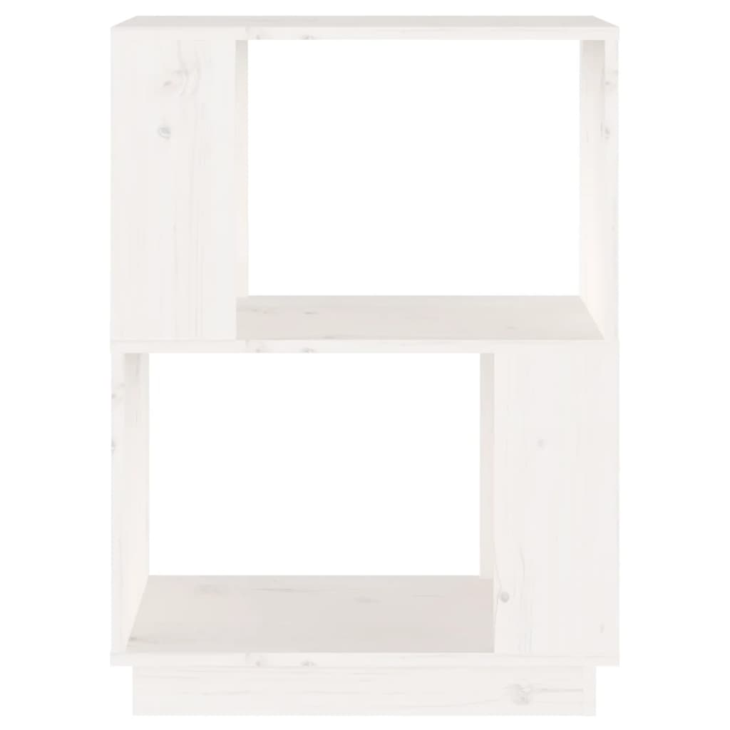 vidaXL fehér tömör fenyőfa könyvszekrény/térelválasztó 51 x 25 x 70 cm