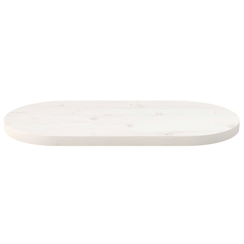 vidaXL fehér tömör fenyőfa ovális asztallap 60 x 30 x 2,5 cm