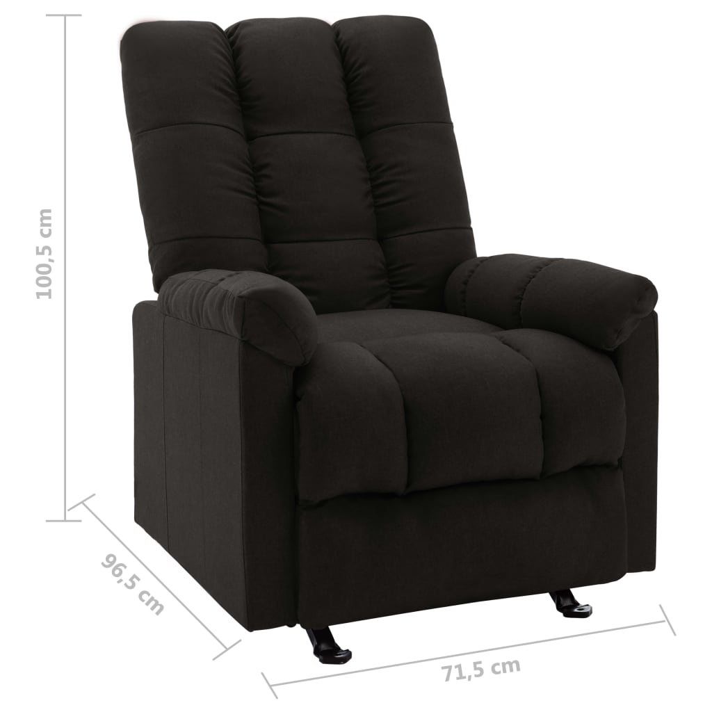 vidaXL fekete szövet dönthető szék