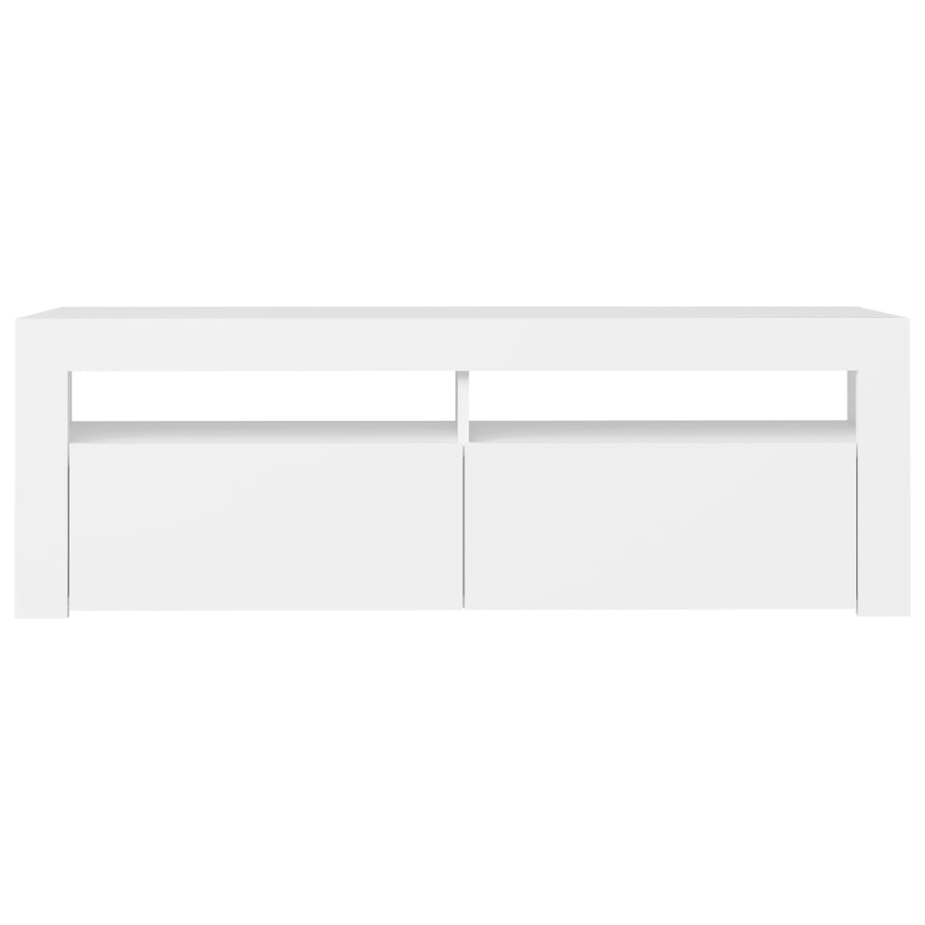 vidaXL fehér TV-szekrény LED-lámpákkal 120 x 35 x 40 cm