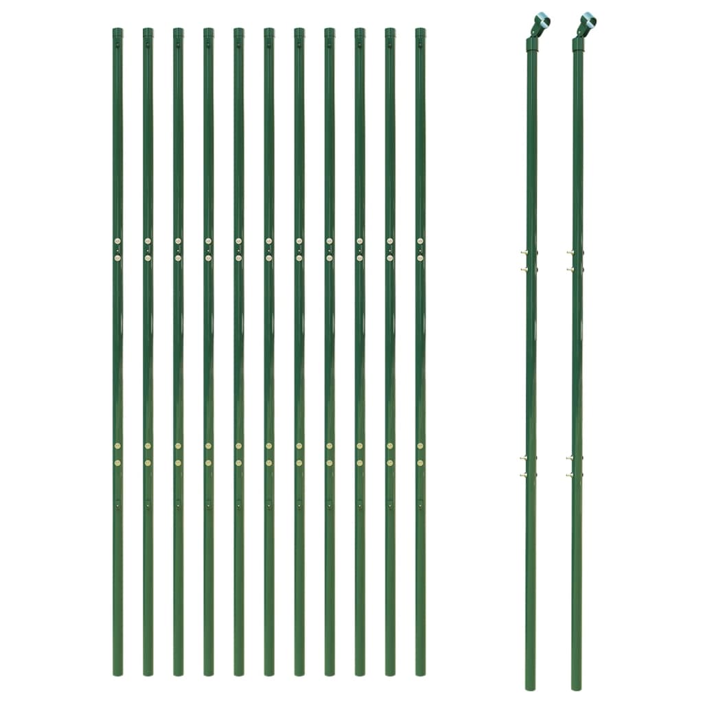 vidaXL zöld horganyzott acél drótkerítés 1,4 x 25 m