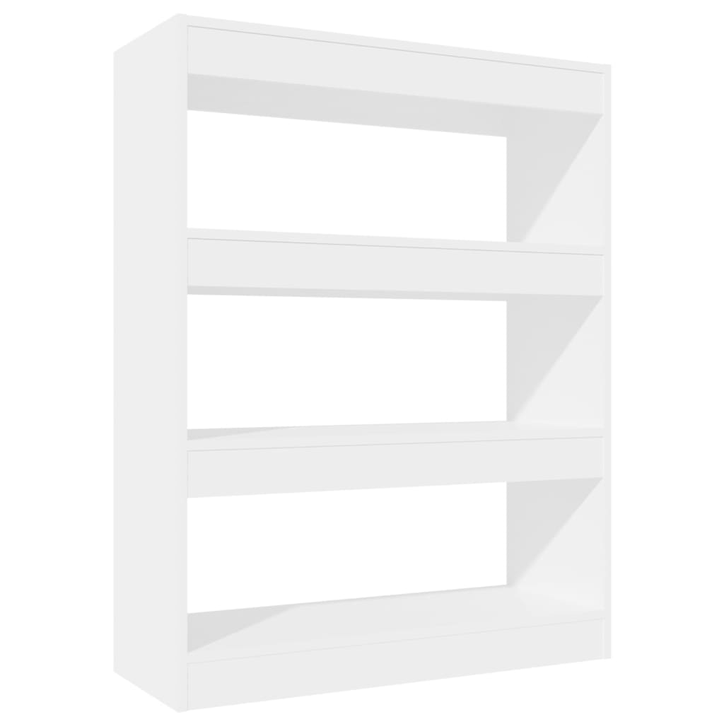 vidaXL magasfényű fehér könyvszekrény/térelválasztó 80 x 30 x 103 cm