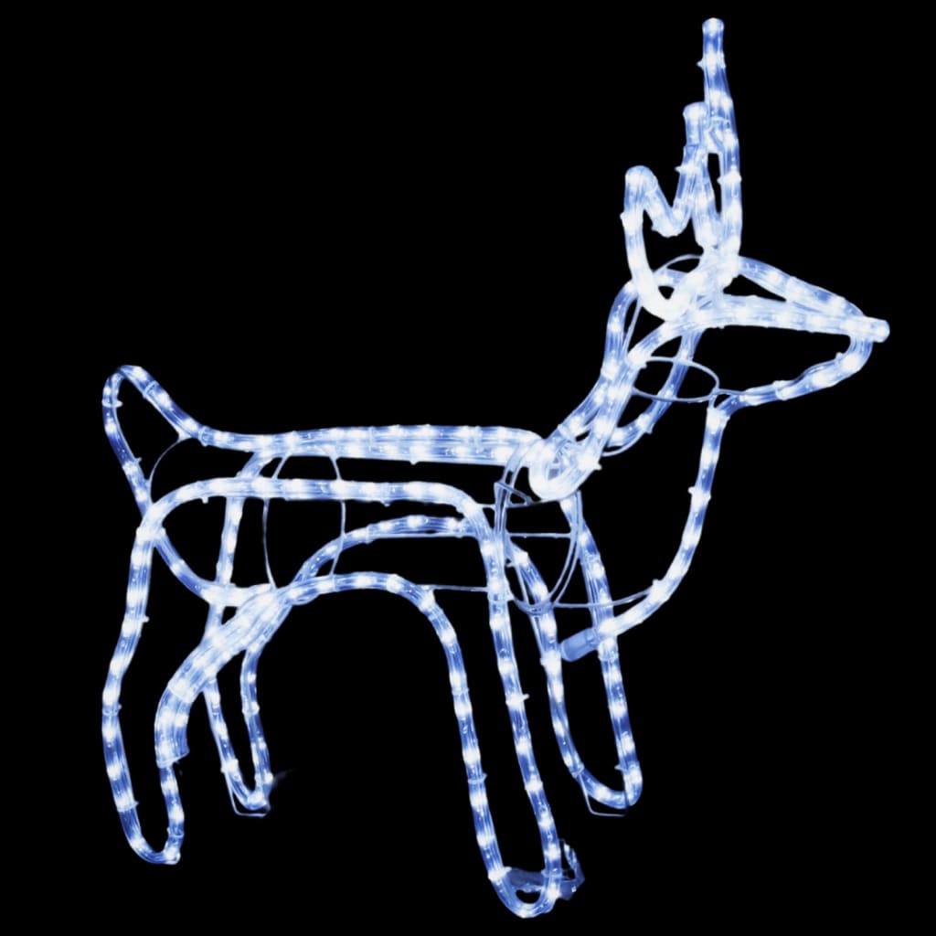 vidaXL 3 részes hideg fehér fényű karácsonyi rénszarvasfigura