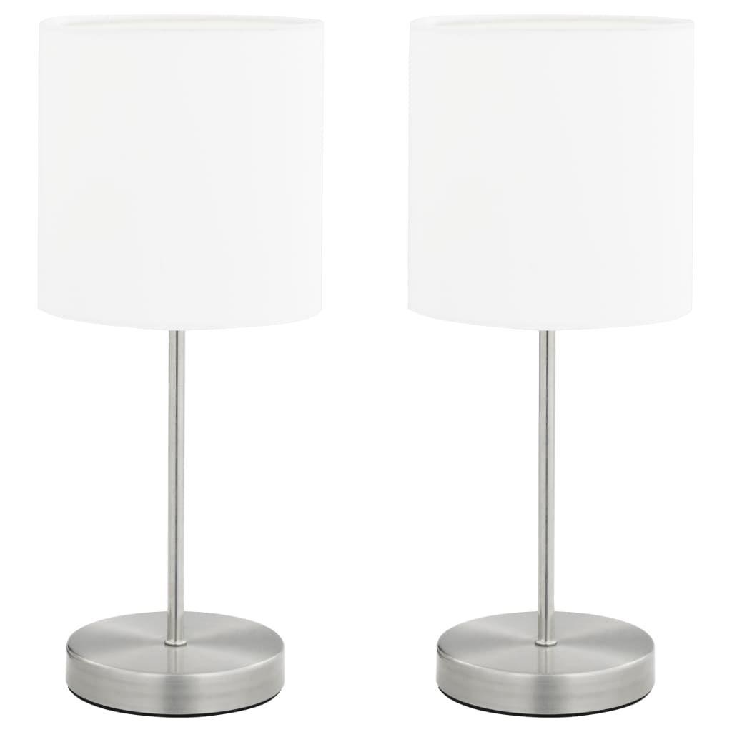 vidaXL 2 darab fehér asztali lámpa érintőgombbal E14