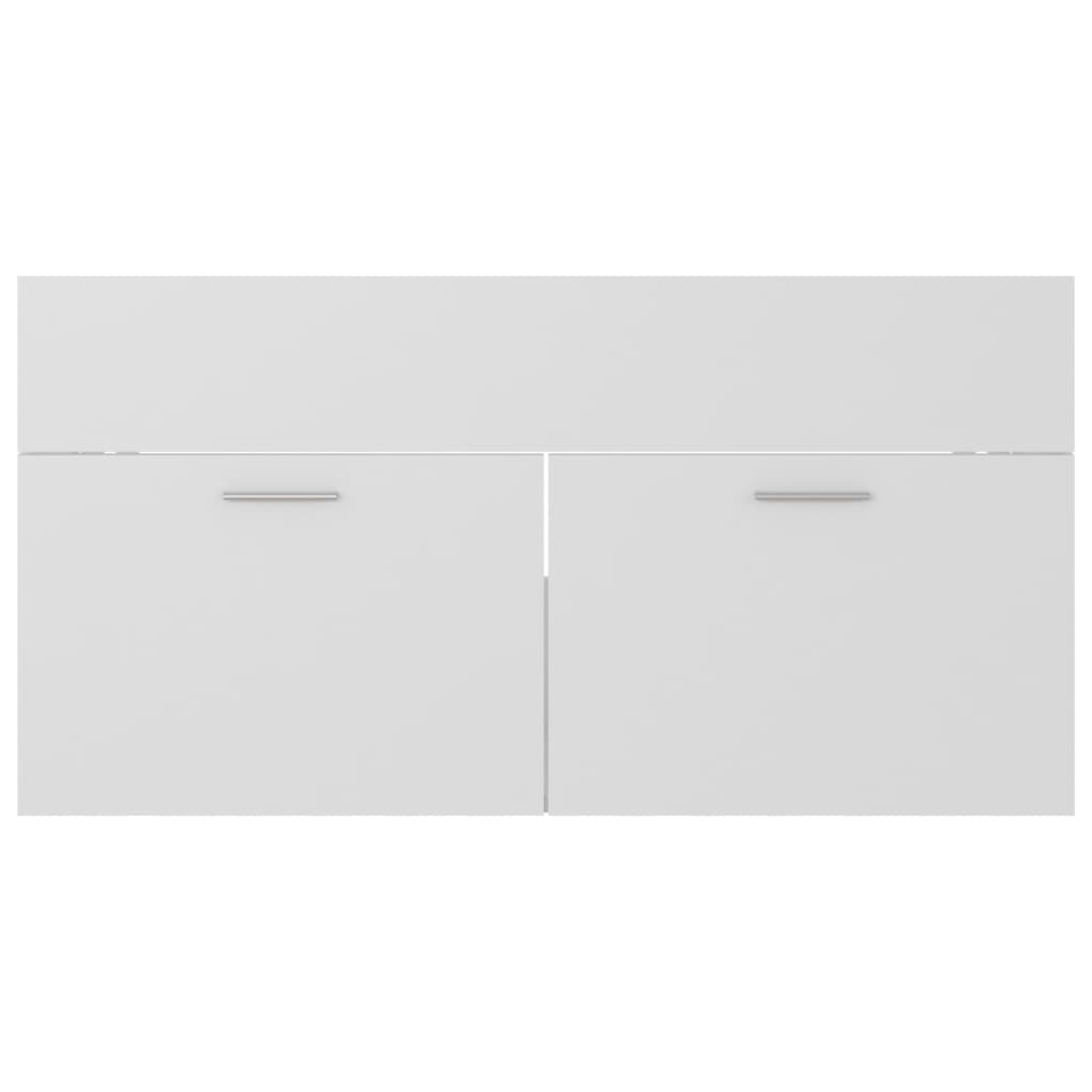 vidaXL fehér forgácslap mosdószekrény 90 x 38,5 x 46 cm