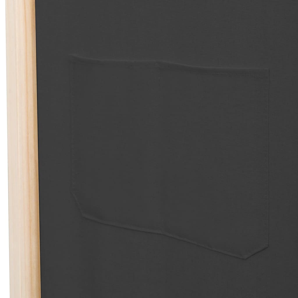 vidaXL szürke 5-paneles szövetparaván 200 x 170 x 4 cm