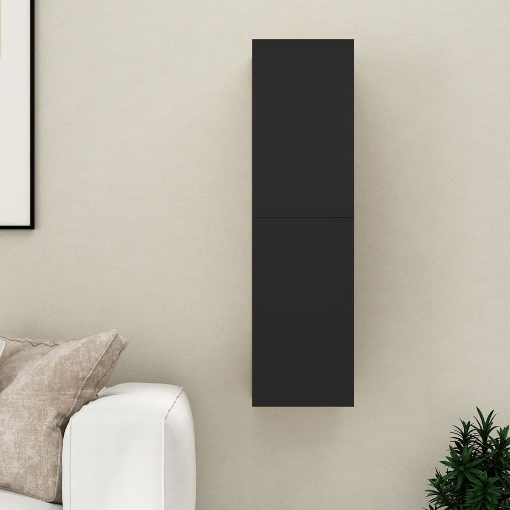 vidaXL fekete forgácslap TV-szekrény 30,5 x 30 x 110 cm