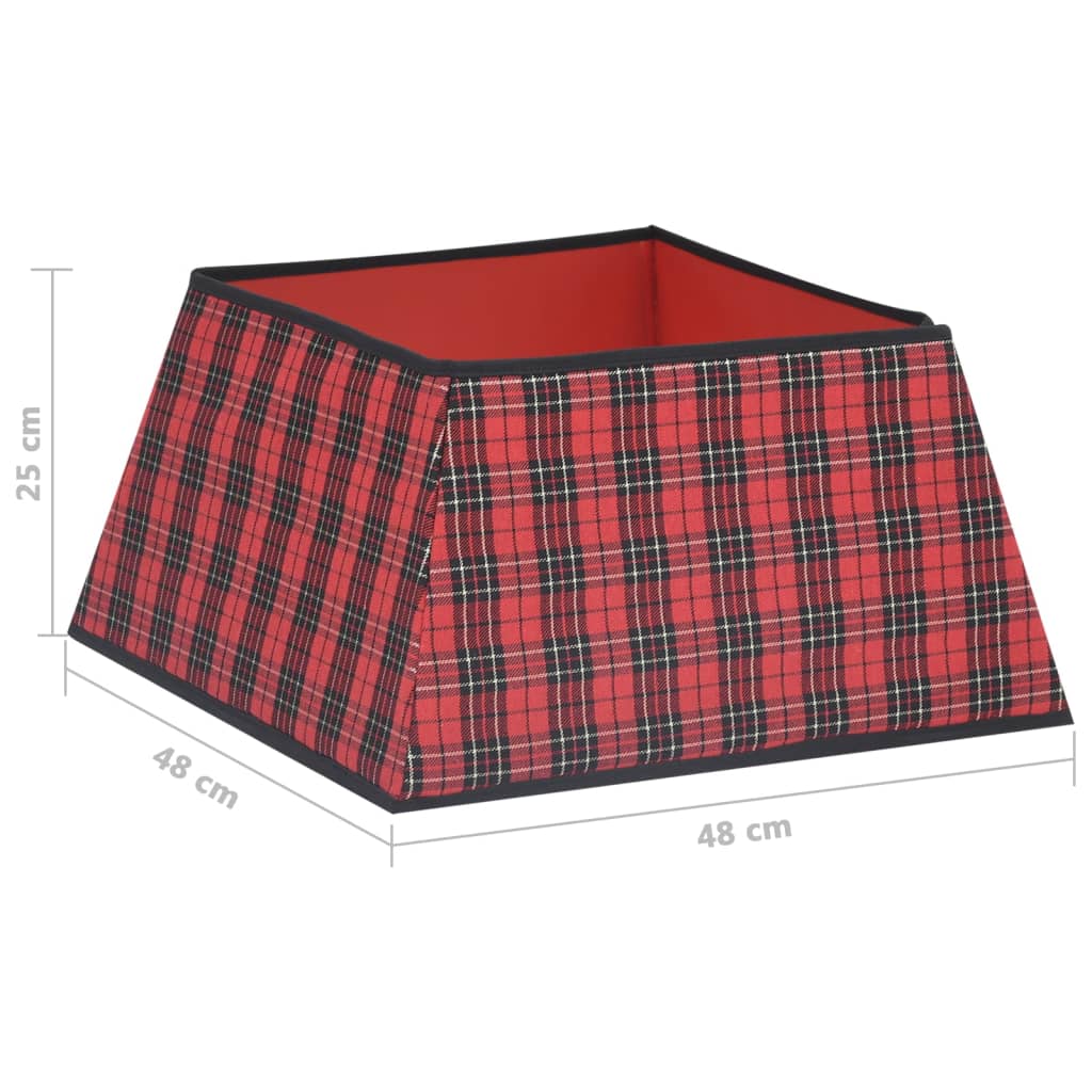 vidaXL piros-fekete karácsonyfatalp-takaró 48 x 48 x 25 cm