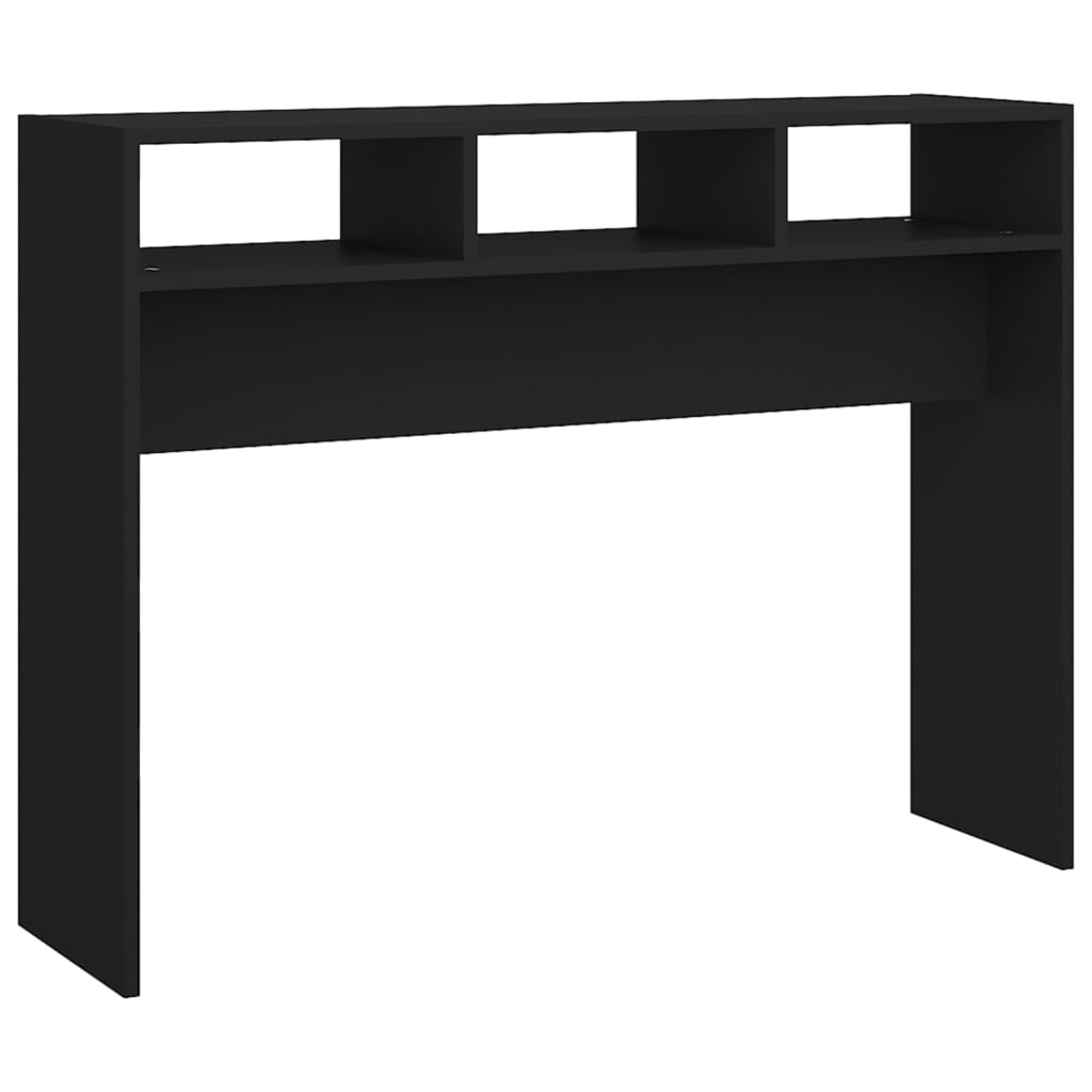 vidaXL fekete forgácslap tálalóasztal 105 x 30 x 80 cm