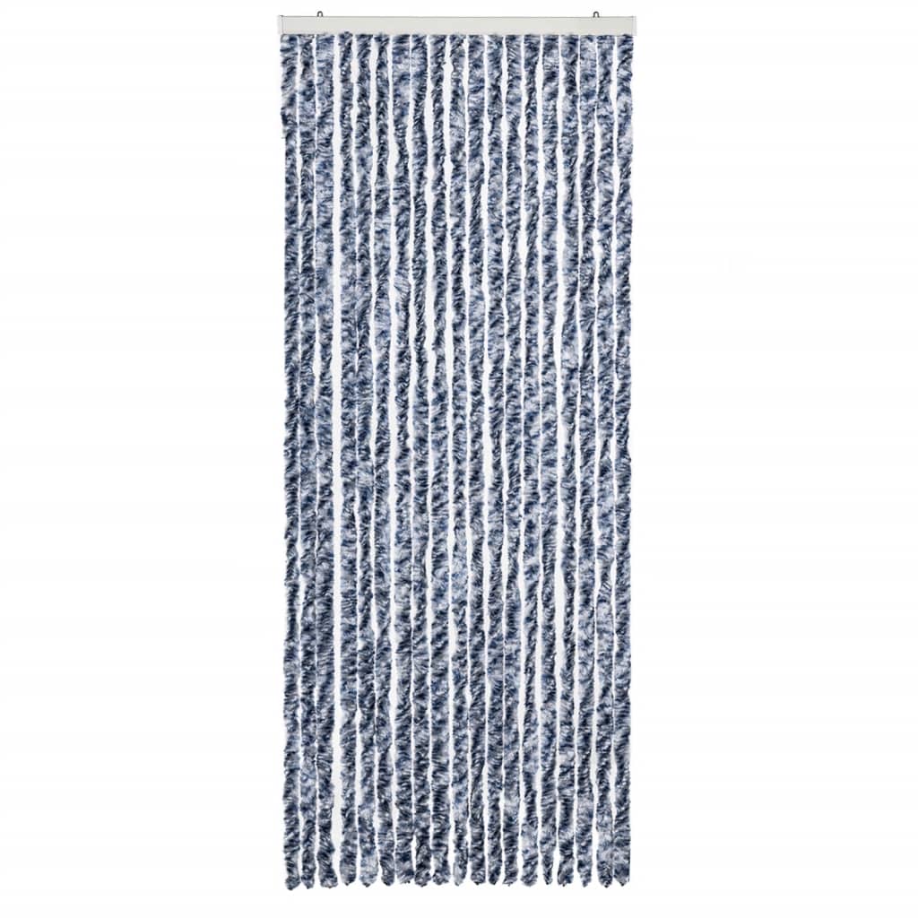 vidaXL kék és fehér zsenília rovarfüggöny 56 x 200 cm