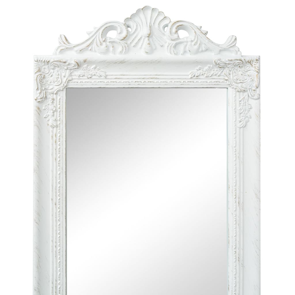 vidaXL fehér barokk stílusú szabadon álló tükör 160 x 40 cm
