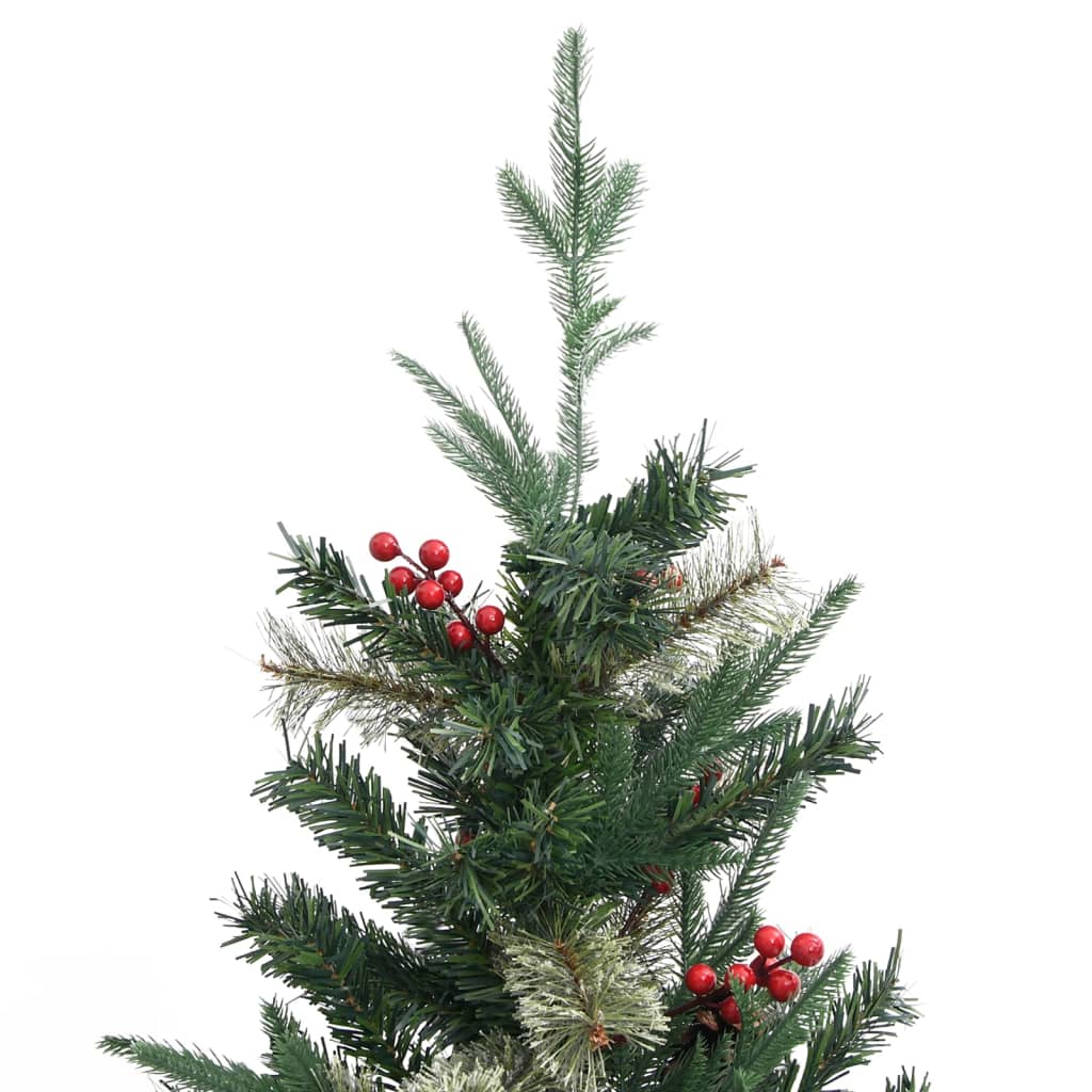 vidaXL zöld karácsonyfa fenyőtobozokkal 195 cm