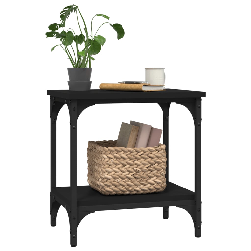 vidaXL fekete színű szerelt fa kisasztal 40 x 30 x 42 cm