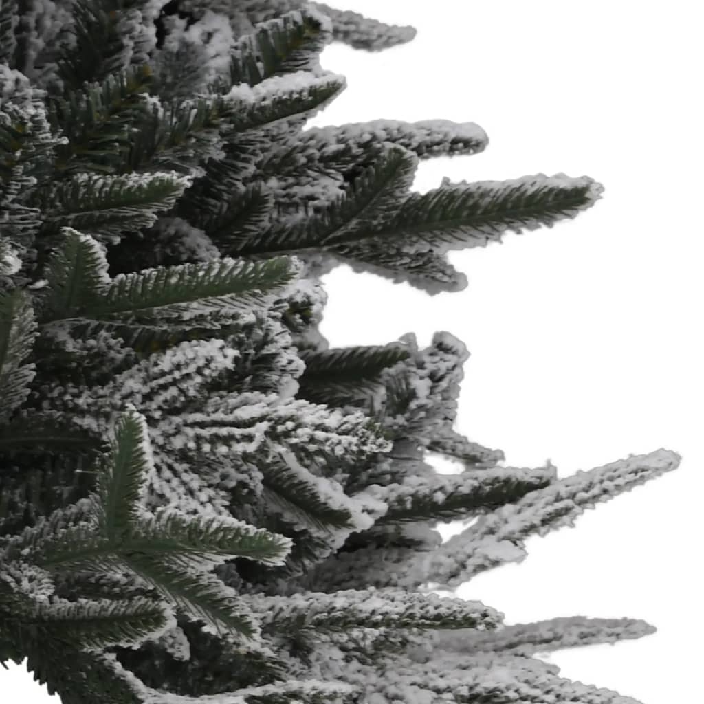vidaXL PVC és PE megvilágított műkarácsonyfa hóval 210 cm