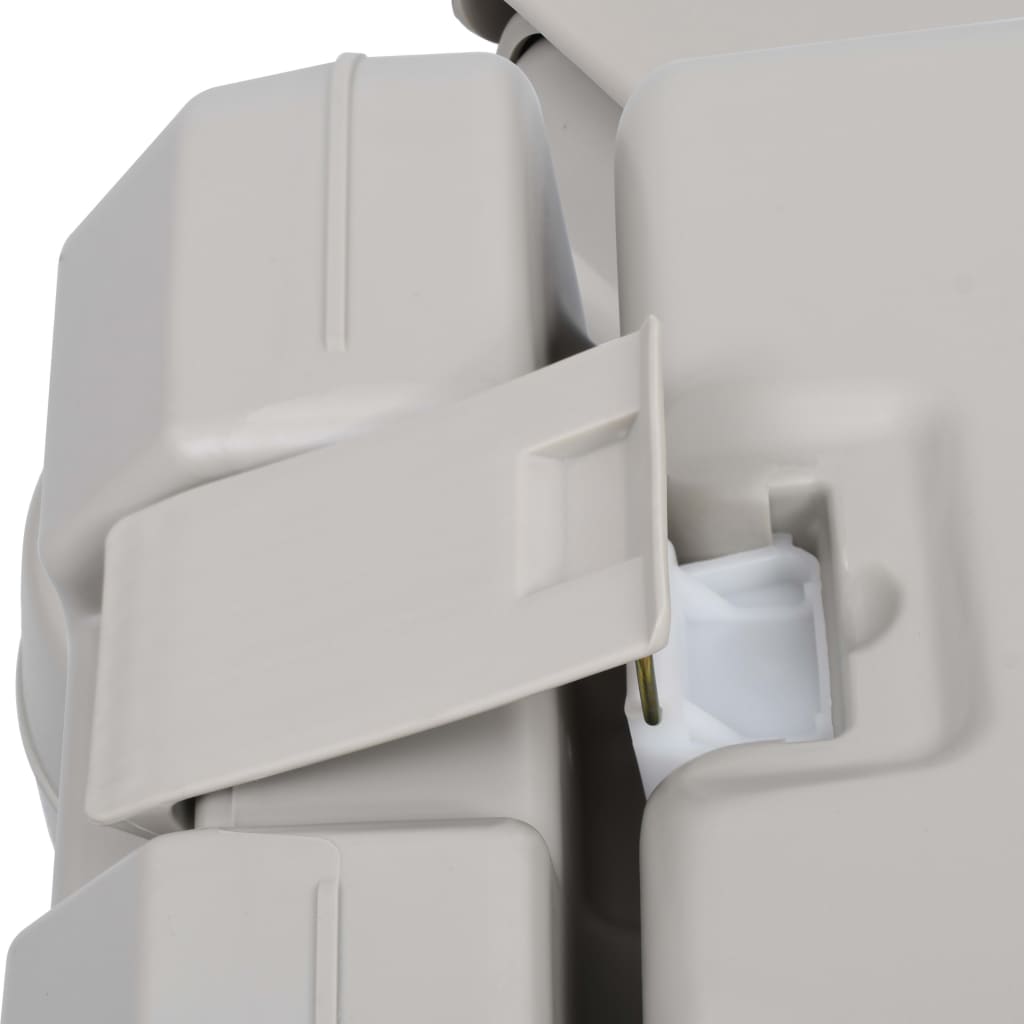 vidaXL szürke hordozható kemping WC 10+10 L