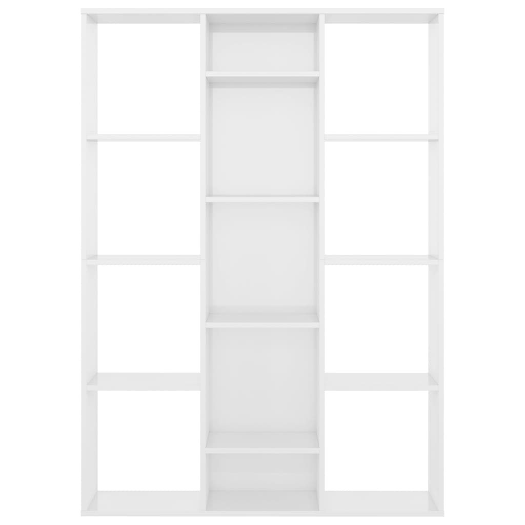 vidaXL magasfényű fehér térelválasztó/könyvszekrény 100 x 24 x 140 cm