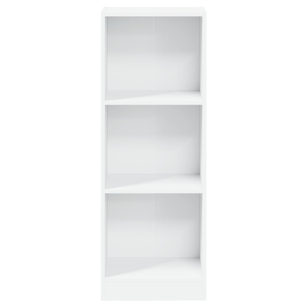vidaXL 3 szintes fehér szerelt fa könyvszekrény 40 x 24 x 109 cm